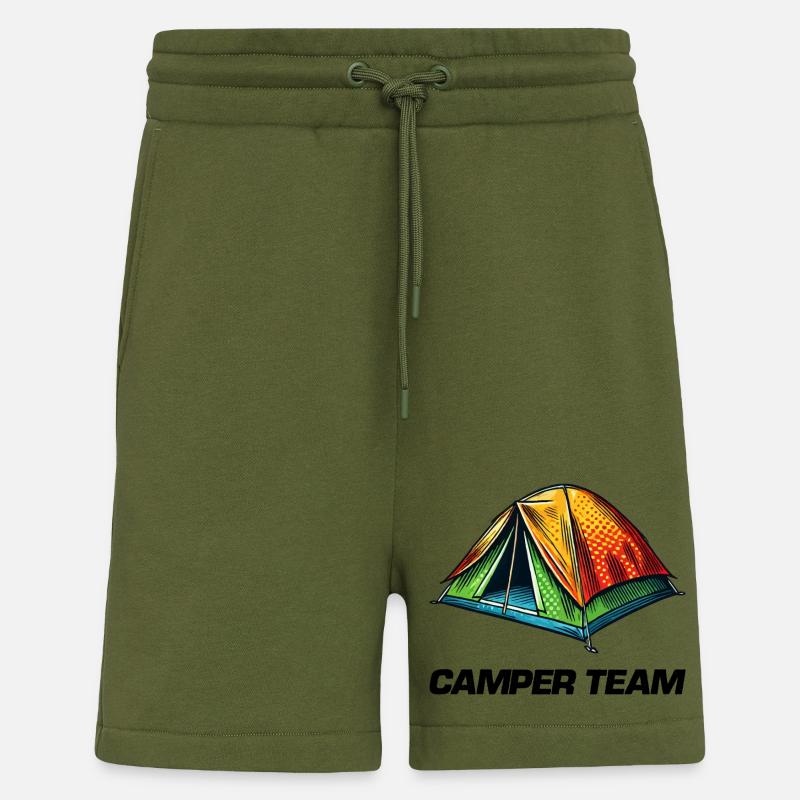 Tente camping-car - Short bio décontracté fabriqué en UE - MOSS GREEN