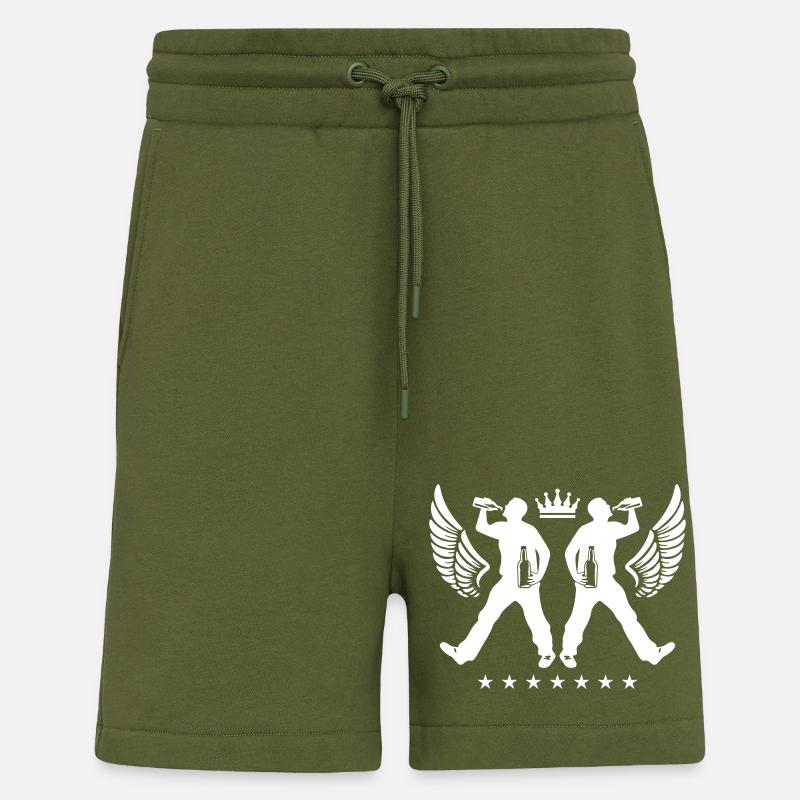 Drinking Beer Silhouette - Shorts - made by SPREAD - MOSS GREEN