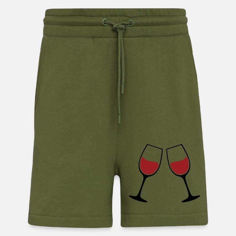Weingläser Silhouette - Shorts - made by SPREAD - MOSS GREEN