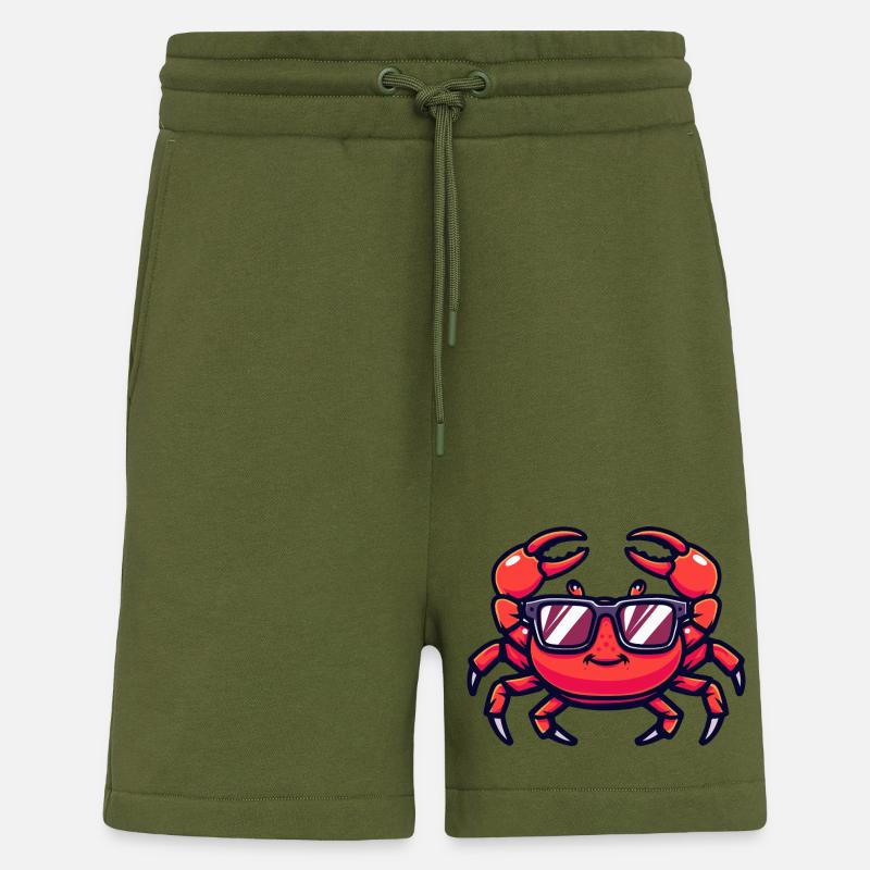 Crab Crab Comic Cool - Shorts - made by SPREAD - MOSS GREEN