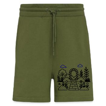 Garden Nursery Logo - Shorts - made by SPREAD - MOSS GREEN - Front