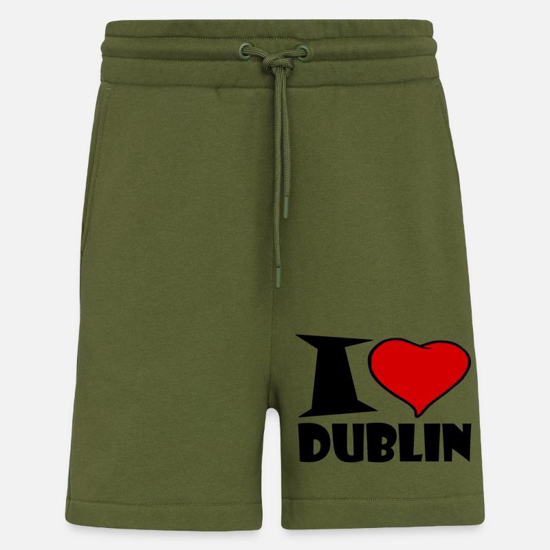 Dublin - Ich Liebe Dublin - Shorts - made by SPREAD - MOSS GREEN