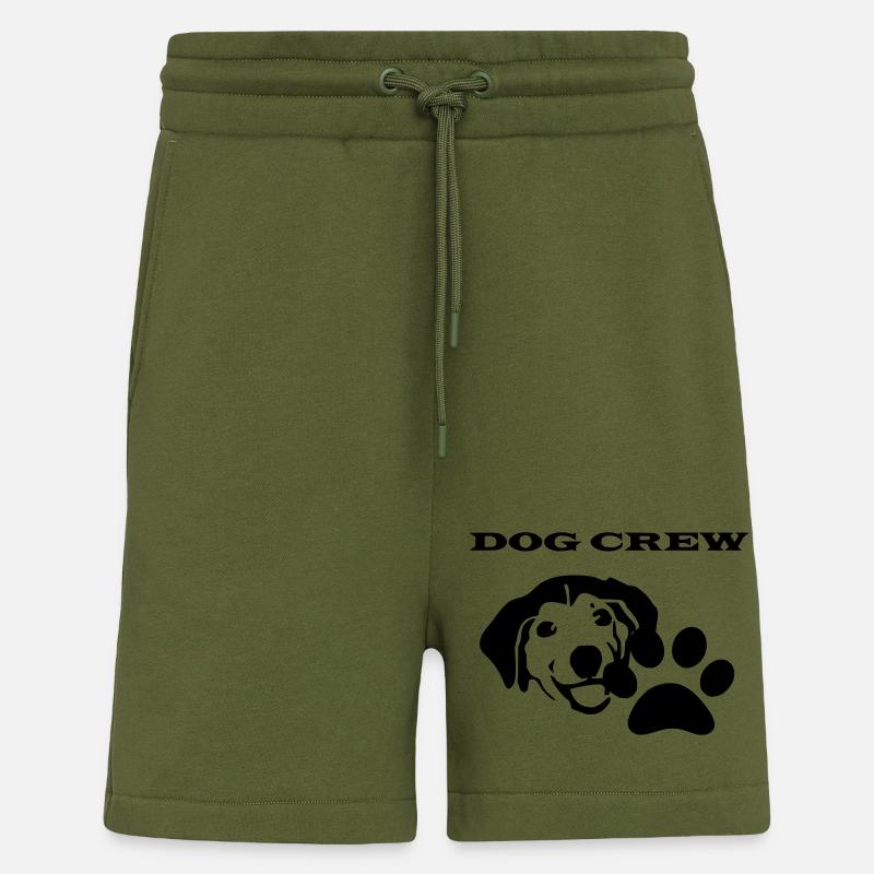 Équipe de chiens - Short bio décontracté fabriqué en UE - MOSS GREEN