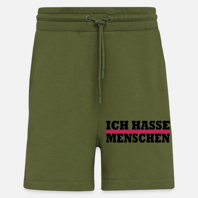 Ich hasse menschen - Shorts - made by SPREAD - MOSS GREEN