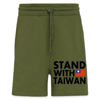 Stand with taiwan - Shorts - made by SPREAD - MOSS GREEN - Front
