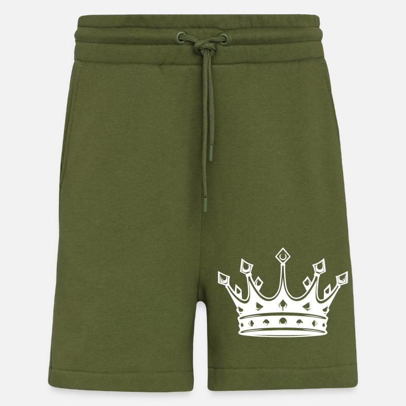 Couronne royale de couronne - Short bio décontracté fabriqué en UE - MOSS GREEN