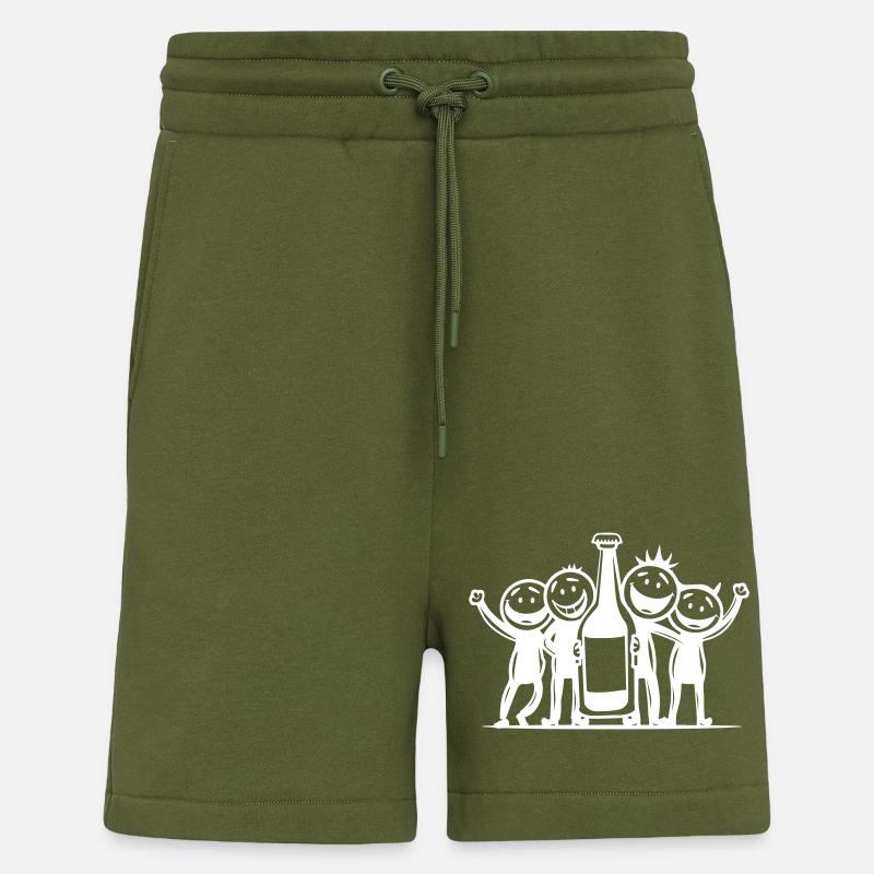 Strichmännchen Junggesellenabschied - Shorts - made by SPREAD - MOSS GREEN