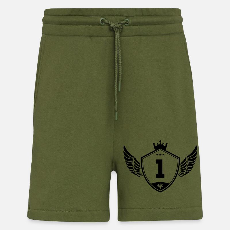 1 couronne d’armoiries - Short bio décontracté fabriqué en UE - MOSS GREEN