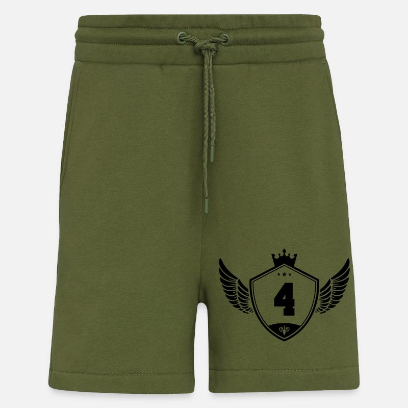 4 wappen krone - Shorts - made by SPREAD - MOSS GREEN
