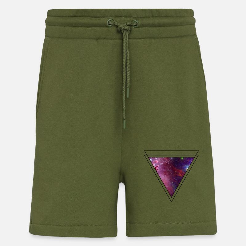 Future universe triangle - Shorts - made by SPREAD - MOSS GREEN