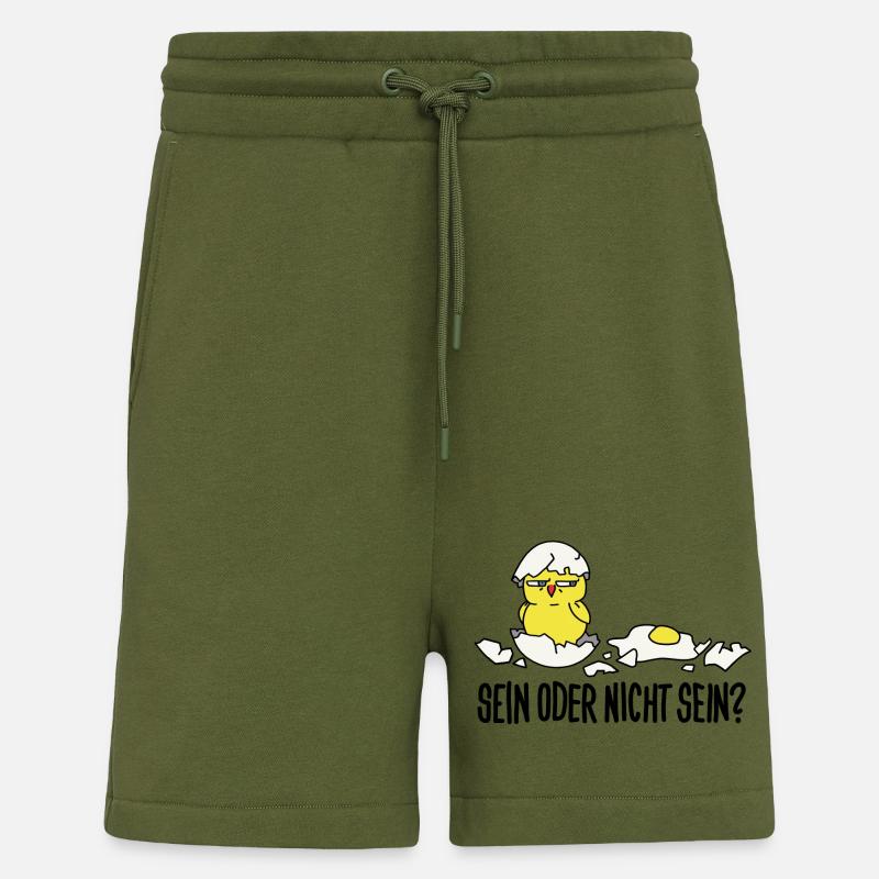 Être ou ne pas être - Short bio décontracté fabriqué en UE - MOSS GREEN
