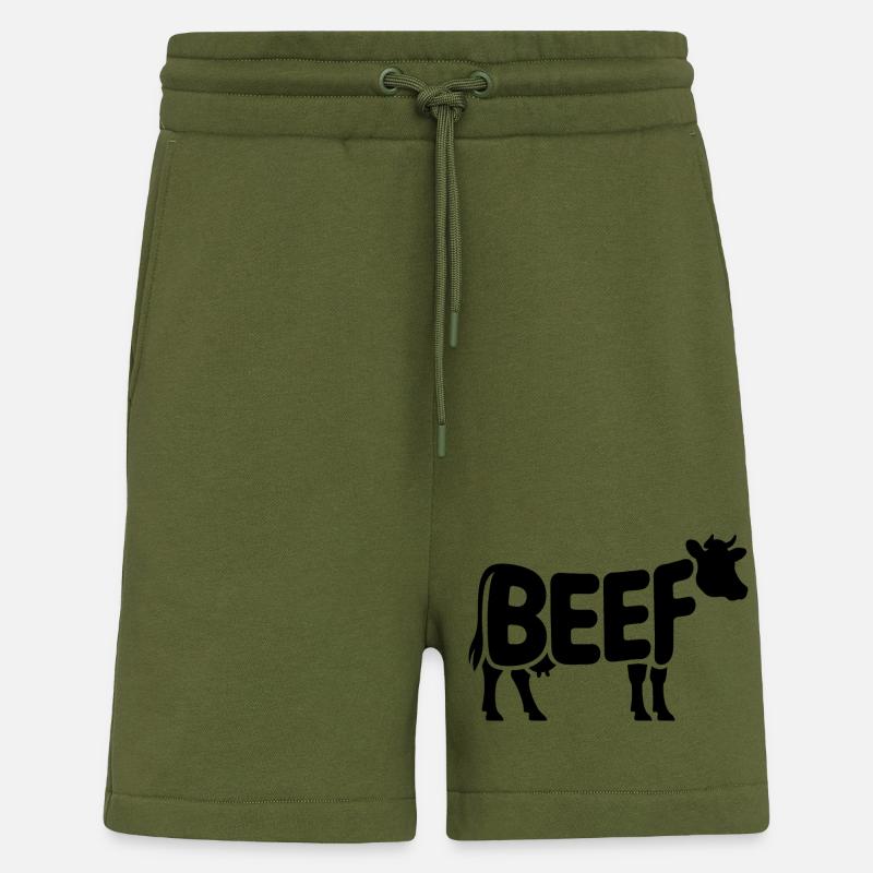 RINDFLEISCH - Cool Meat Logo - Shorts - made by SPREAD - MOSS GREEN