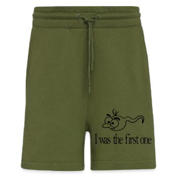 I was the first one Sperma lustig - Shorts - made by SPREAD - MOSS GREEN - Vorne