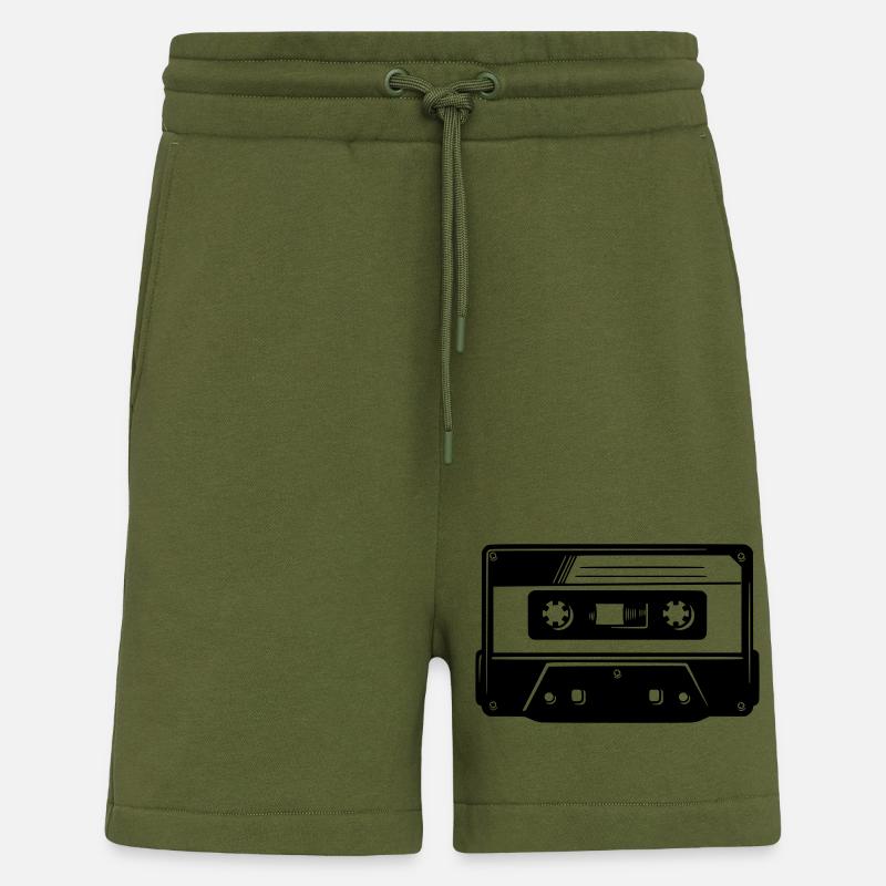 cassette - Shorts - made by SPREAD - MOSS GREEN