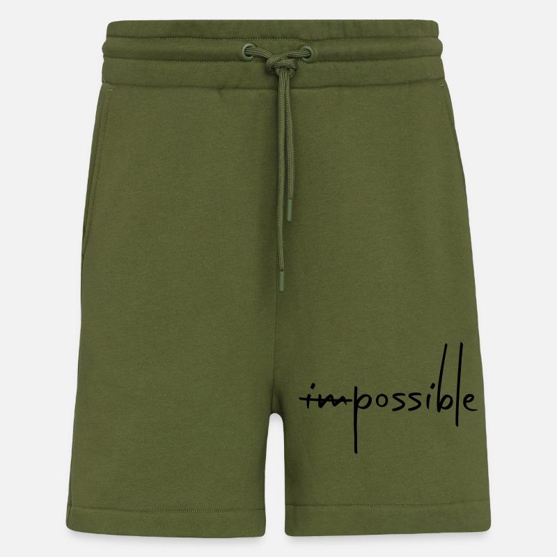 IMPOSSIBLE POSSIBLE - Shorts - made by SPREAD - MOSS GREEN