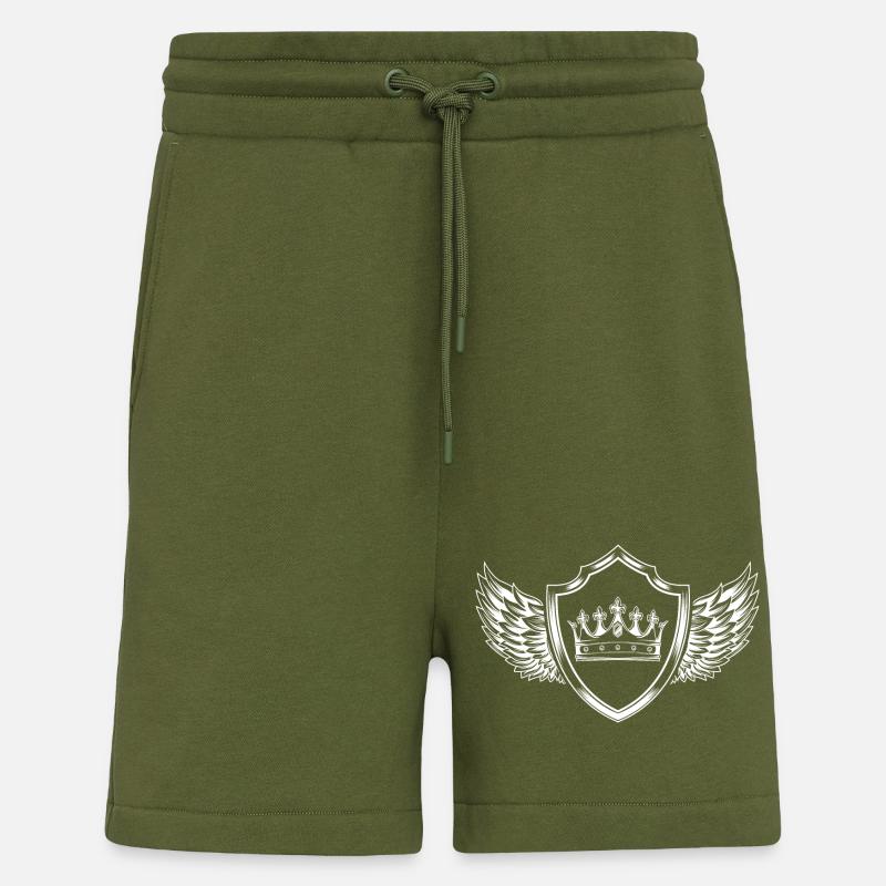 Bouclier de la couronne - Short bio décontracté fabriqué en UE - MOSS GREEN