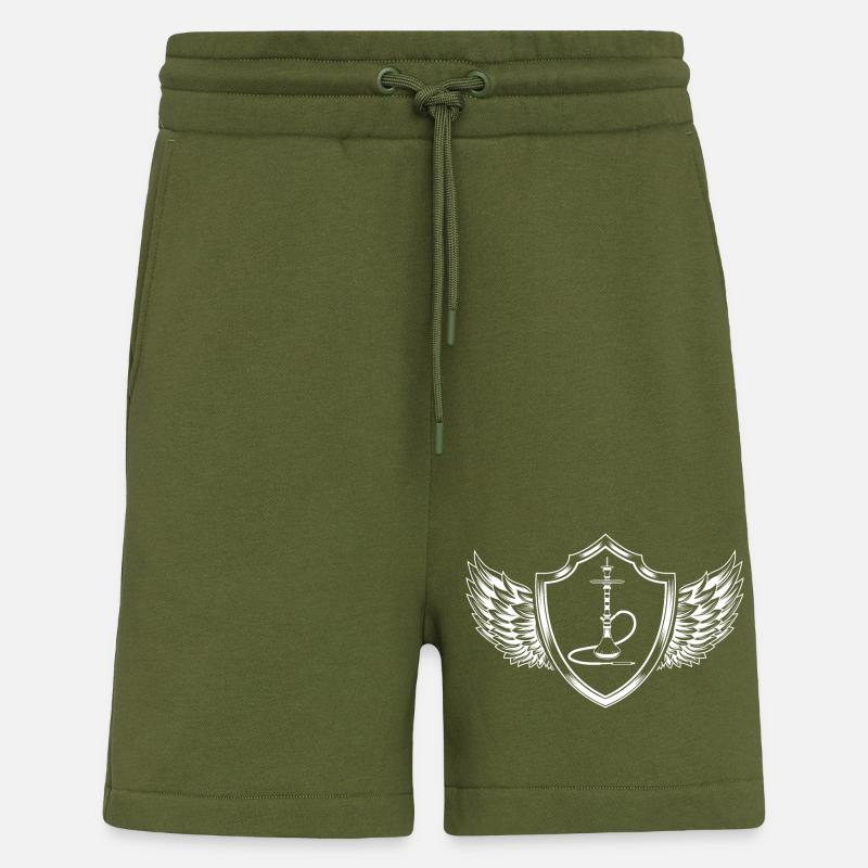 Bong Rauchen Pfeife Wappen - Shorts - made by SPREAD - MOSS GREEN