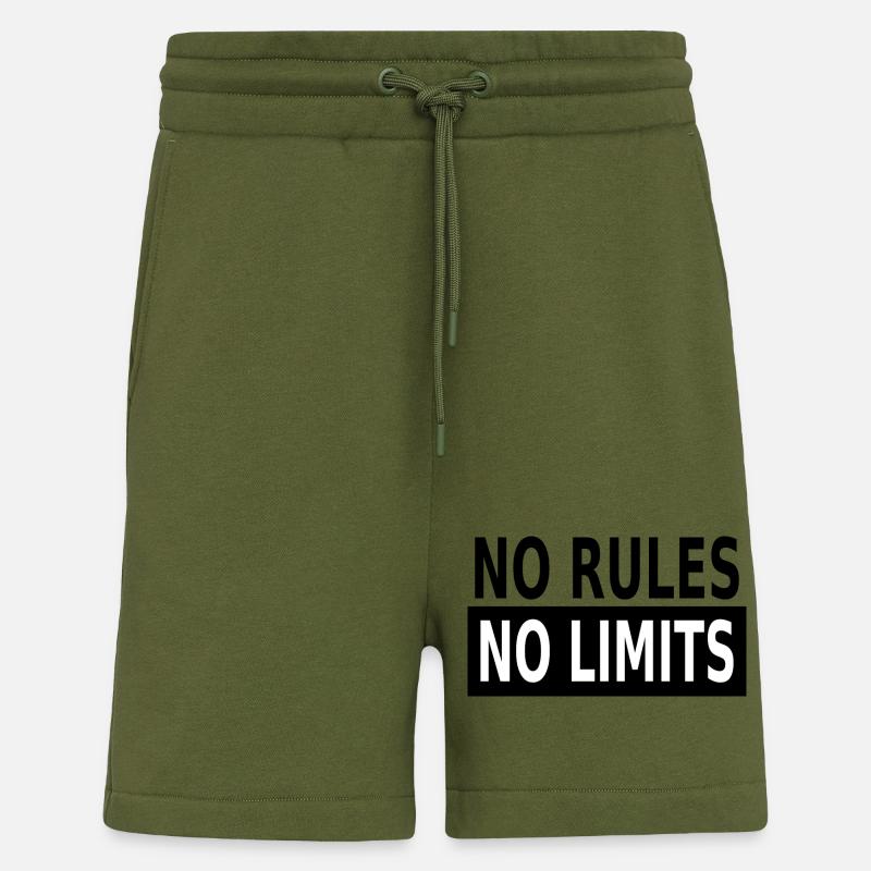 No Rules No Limits - Short bio décontracté fabriqué en UE - MOSS GREEN