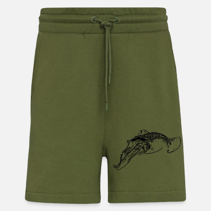seiche - Short bio décontracté fabriqué en UE - MOSS GREEN
