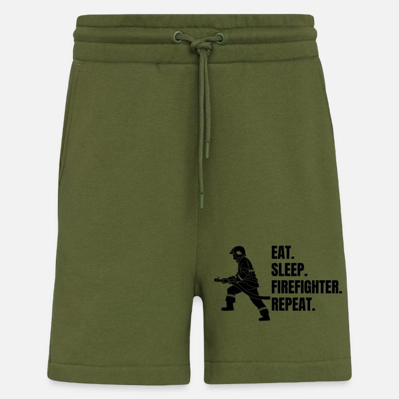 Fire Brigade Gift Firefighter Saying - Shorts - made by SPREAD - MOSS GREEN