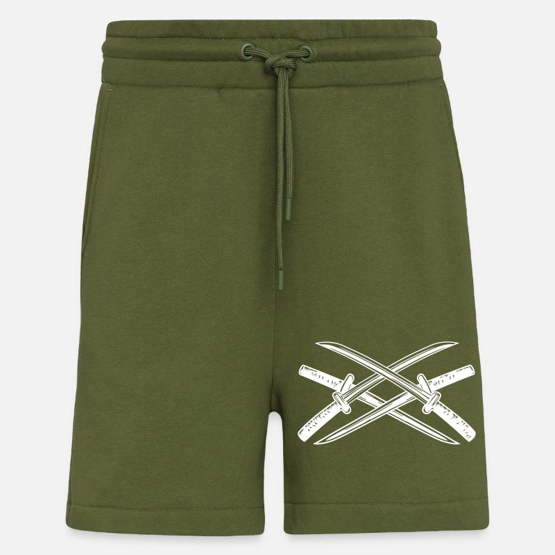 Samurai Schwert Element - Shorts - made by SPREAD - MOSS GREEN