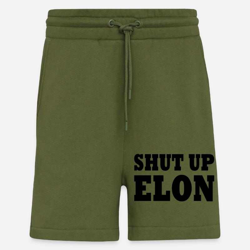 shut up elon - Short bio décontracté fabriqué en UE - MOSS GREEN