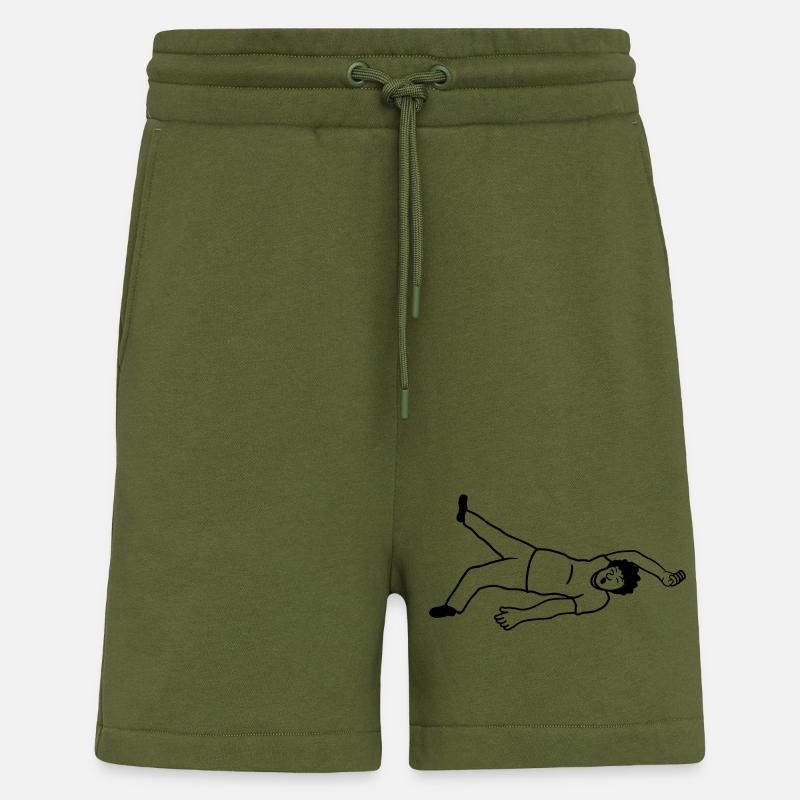 Sleeping passed out man - Shorts - made by SPREAD - MOSS GREEN