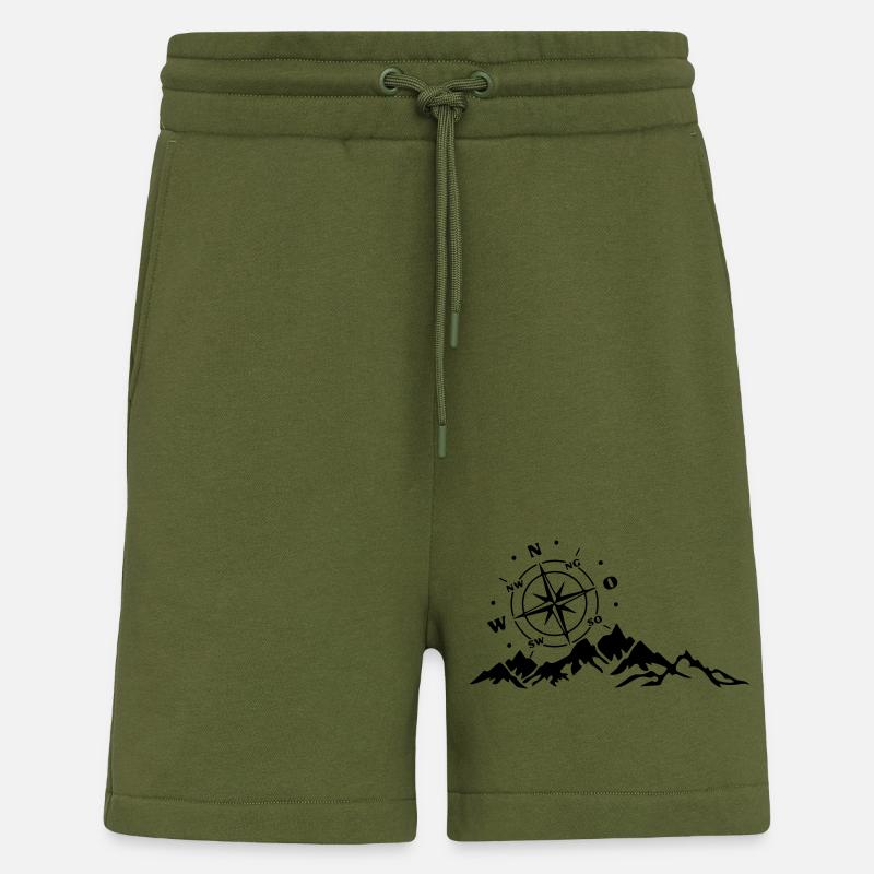 compass - Shorts - made by SPREAD - MOSS GREEN