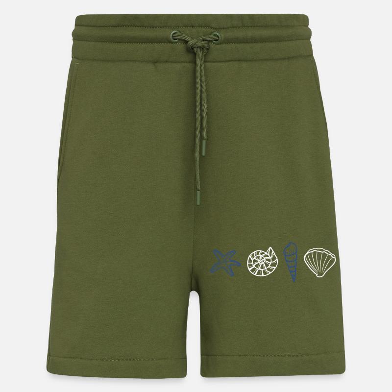 Muscheln - Meerestiere - Shorts - made by SPREAD - MOSS GREEN