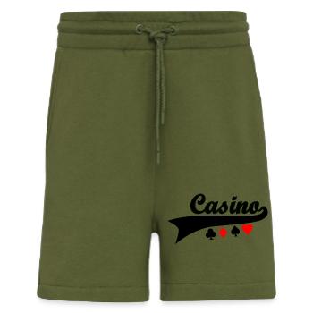 Casino - Poker Blackjack Roulette - Glücksspiel - Shorts - made by SPREAD - MOSS GREEN - Vorne