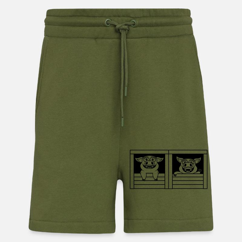Team 2 Stall Schweine - Shorts - made by SPREAD - MOSS GREEN