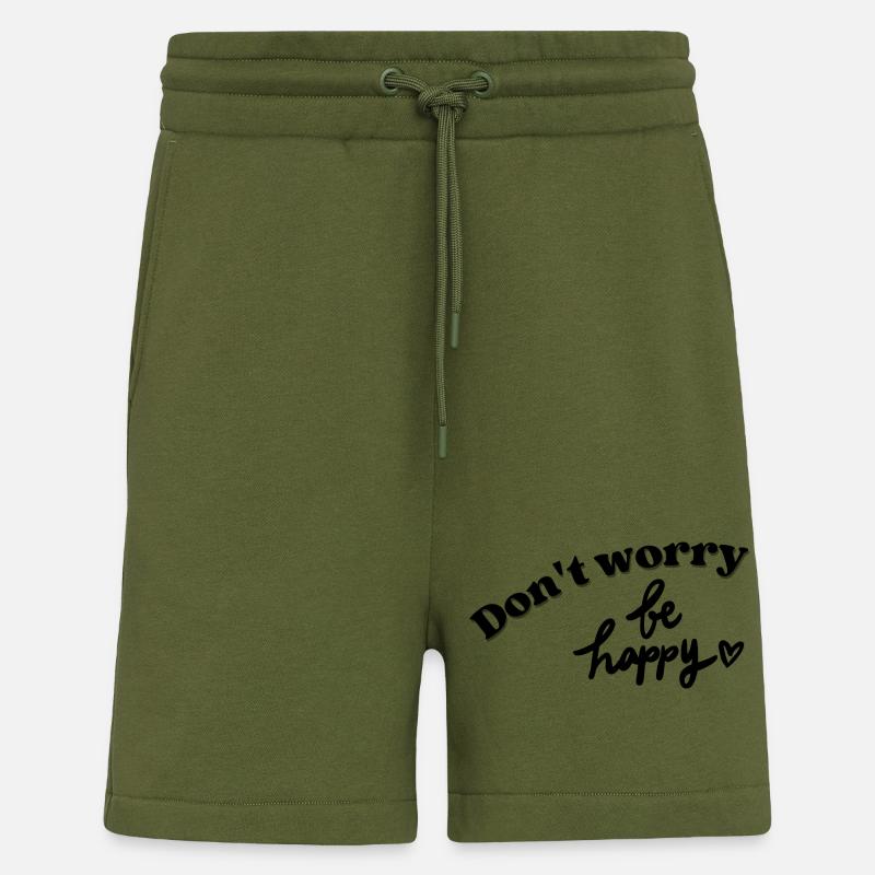 Don't worry Be Happy - Shorts - made by SPREAD - MOSS GREEN