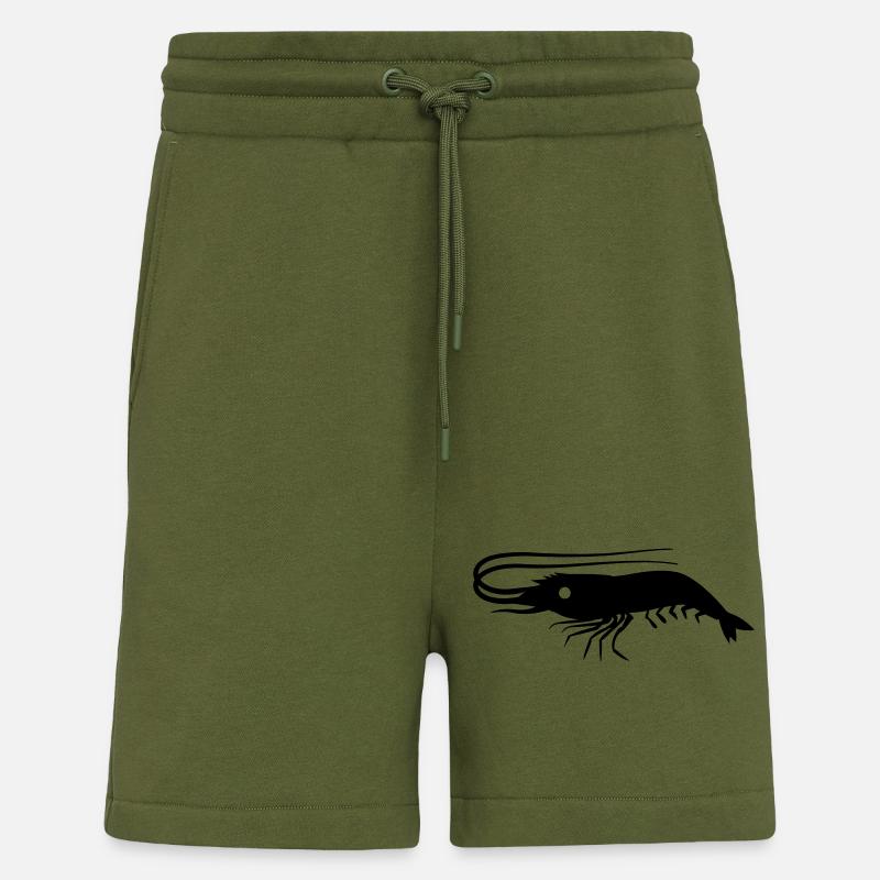 single shrimp prawn with antennae - Shorts - made by SPREAD - MOSS GREEN