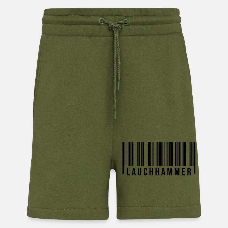Lauchhammer Strichcode - Shorts - made by SPREAD - MOSS GREEN