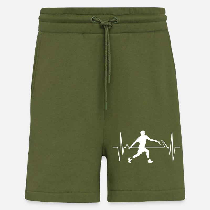 Tennis Player Pulse Frequency - Shorts - made by SPREAD - MOSS GREEN
