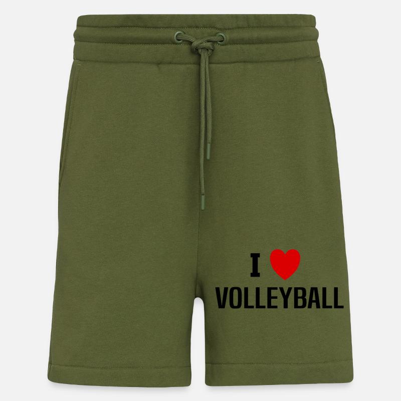 Ich liebe Volleyball - Shorts - made by SPREAD - MOSS GREEN