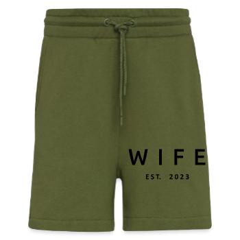 2023 Fiançailles Mariage Douche nuptiale - Short bio décontracté fabriqué en UE - MOSS GREEN - Devant