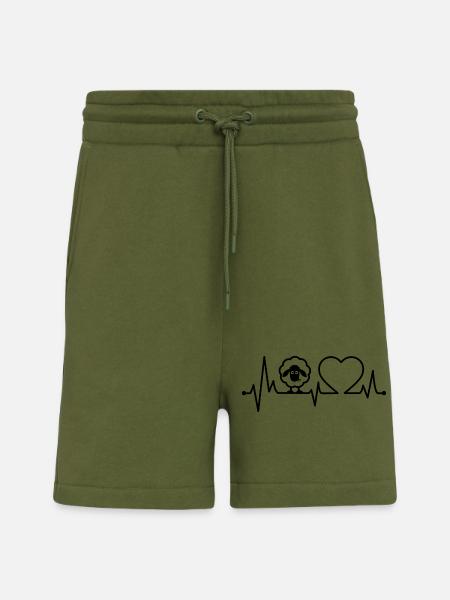 Sheep heartbeat - Shorts - made by SPREAD - MOSS GREEN