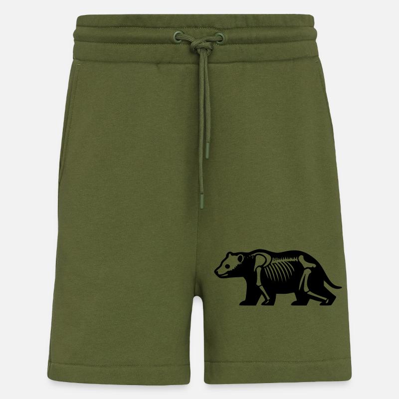 Skeleton Bear - Shorts - made by SPREAD - MOSS GREEN