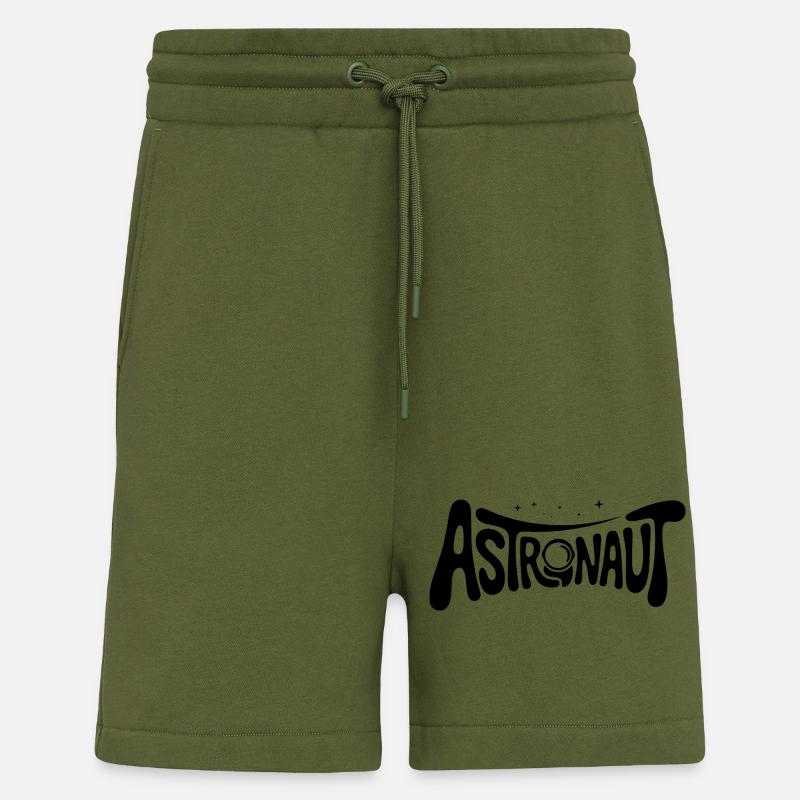 Astronaute - Cool Astonomy Logo - Short bio décontracté fabriqué en UE - MOSS GREEN