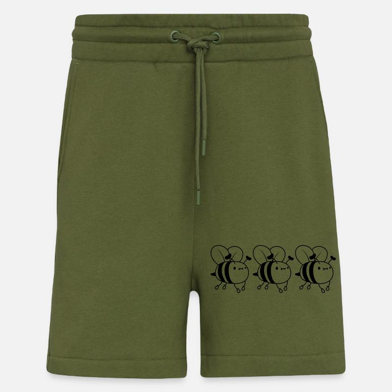 Conception d'abeilles en équipe - Short bio décontracté fabriqué en UE - MOSS GREEN