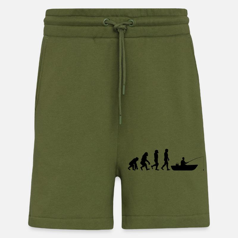 Evolution Bateau pêche - Short bio décontracté fabriqué en UE - MOSS GREEN