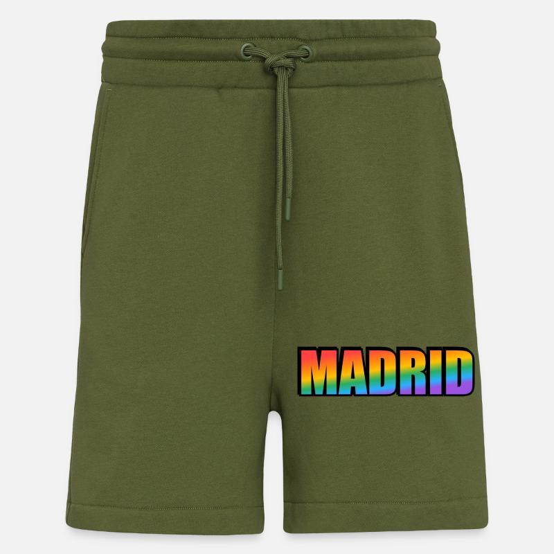 Schwuler Madrid-Regenbogen - Shorts - made by SPREAD - MOSS GREEN