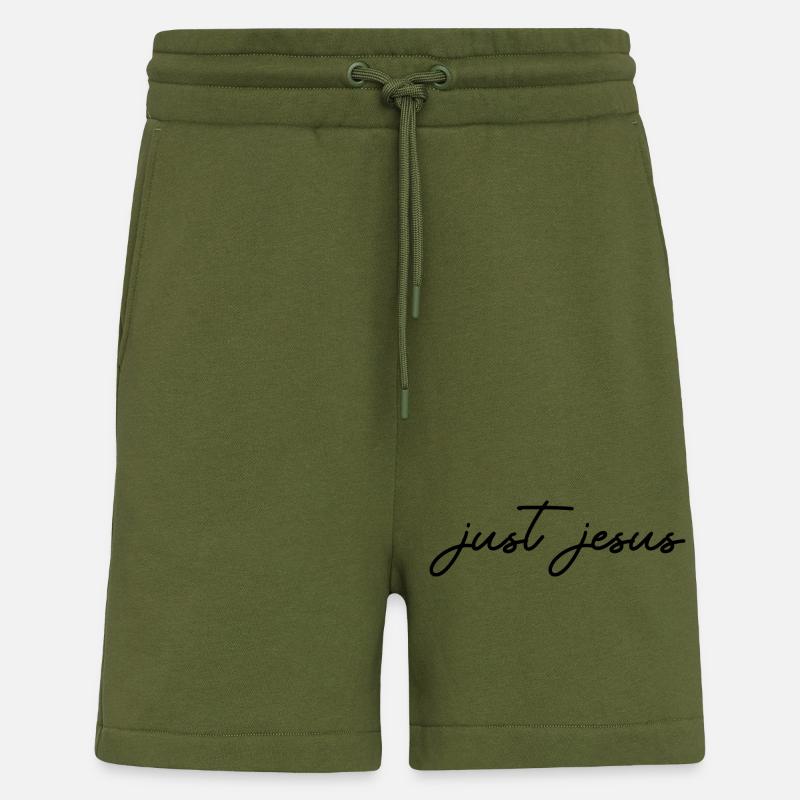 Jésus juste - Short bio décontracté fabriqué en UE - MOSS GREEN