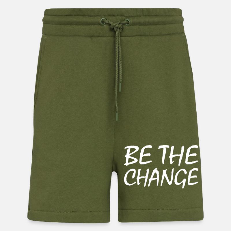 be the change - Short bio décontracté fabriqué en UE - MOSS GREEN