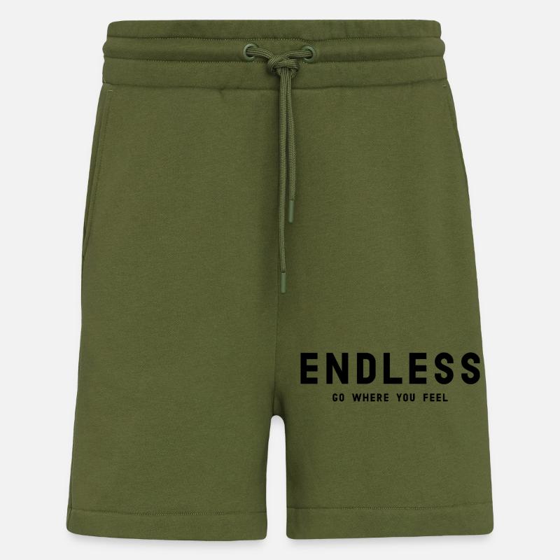 ENDLESS Go where you feel - Short bio décontracté fabriqué en UE - MOSS GREEN