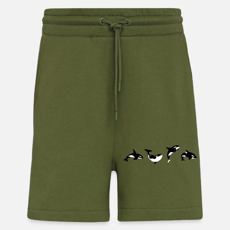 Orca Positions - Geschenkidee - Shorts - made by SPREAD - MOSS GREEN