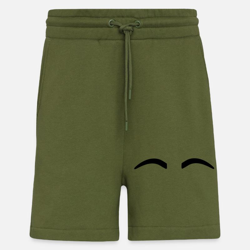Sourcils drôle - Short bio décontracté fabriqué en UE - MOSS GREEN