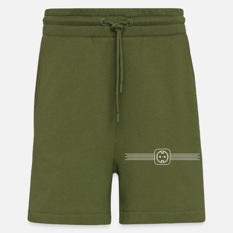 Steckdose Element Symbol Elektriker - Shorts - made by SPREAD - MOSS GREEN