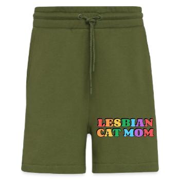 Maman chat lesbienne - Short bio décontracté fabriqué en UE - MOSS GREEN - Devant